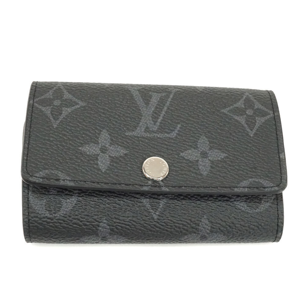 Louis Vuitton Multicles Wallet Key Case Monogram Leather Eclipse Black
